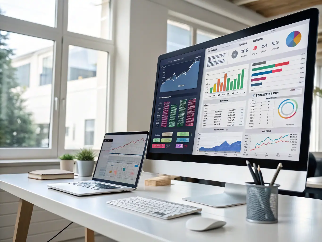 A dynamic image showcasing AI-powered brand analysis tools, with charts and graphs illustrating market trends and brand performance metrics. The image should convey a sense of data-driven insights and strategic decision-making.