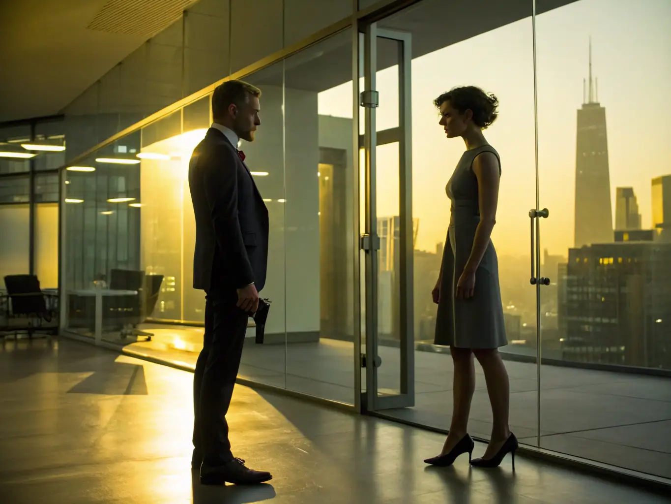 An image depicting a gap between perceived authority and actual expertise, perhaps a small figure standing in the shadow of a larger, more imposing one.